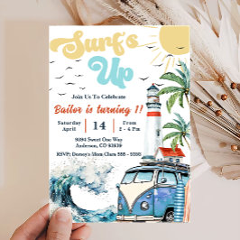 Invitation Surfs Up Sun Shine Beach Anniversaire
