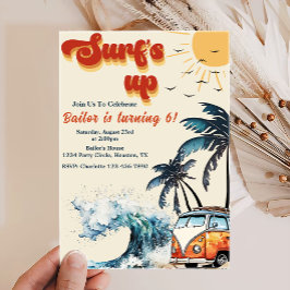 Invitation Surfs Up Sunshine Beach Anniversaire
