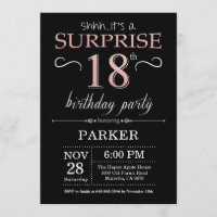 Surprise 18e anniversaire Black and Rose Pink Gold