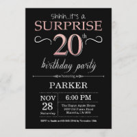 Surprise 20e anniversaire Black and Rose Pink Gold