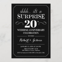 Surprise 20e anniversaire de mariage - Noir Blanc