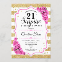 Surprise 21e anniversaire - Gold White Pink