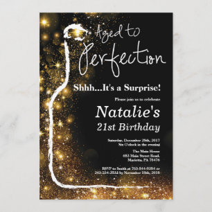 Invitation Surprise 21e anniversaire Vin vieilli à la perfect