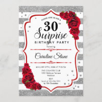 Surprise 30e anniversaire - Argent Blanc Rouge