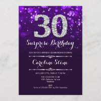Surprise 30e anniversaire - Argent violet