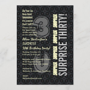 Invitation SURPRISE 30e anniversaire Black Silver Ivory V4