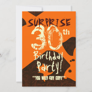 Invitation SURPRISE 30e anniversaire Brown ivoire Orange C736