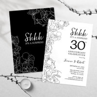 Surprise 30e anniversaire noir et blanc