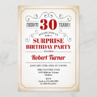 Surprise 30e anniversaire - Rouge Blanc Noir