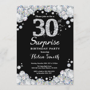 Invitation surprise 30e anniversaire Silver Diamon