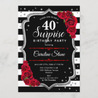 Surprise 40e anniversaire - Noir Blanc Rouge