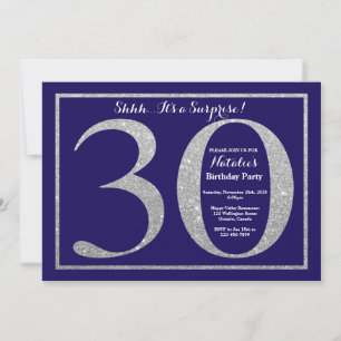 Invitation Surprise 40e anniversaire Parties scintillant d'ar
