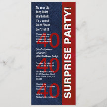 SURPRISE 40e fête d'anniversaire Modern Blue Red V