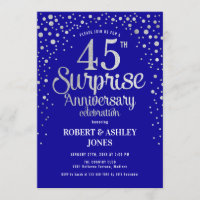 Surprise 45e Anniversaire - Bleu Saphir & Argent