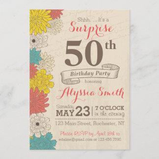 Invitation surprise 50e anniversaire