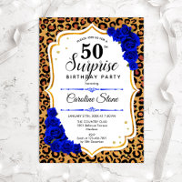 Surprise 50e anniversaire - Leopard Gold Royal Blu