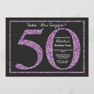 Invitation surprise 50e anniversaire Parties scint