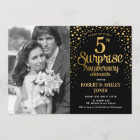 Surprise 5e anniversaire avec photo - Black Gold