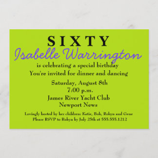 Invitation surprise 60e anniversaire