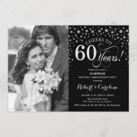 Surprise 60e anniversaire avec Photo Black Silver