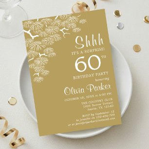 Invitation Surprise 60e anniversaire de naissance Branche de