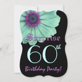 Invitation SURPRISE 60e anniversaire Modèle Green Purple Dais