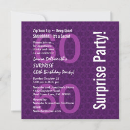 Invitation SURPRISE 60e anniversaire Motif moderne des étoile