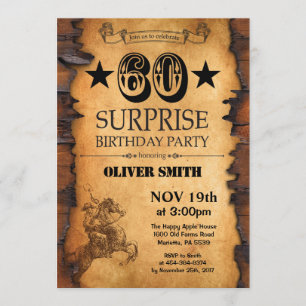 Invitation surprise 60e anniversaire occidental