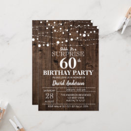 Invitation Surprise 60e anniversaire Rustique