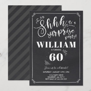 Invitation surprise 60e anniversaire Vintage surpr