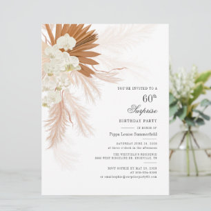 Invitation Surprise 60ème Surprise Anniversaire Tropical Part