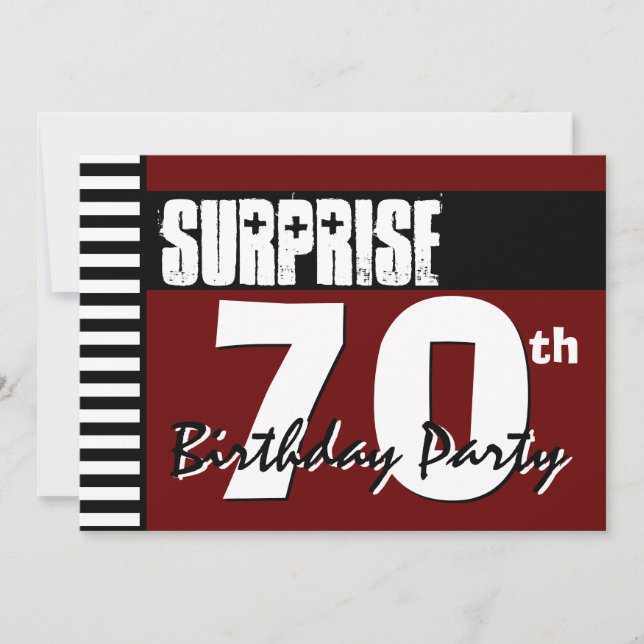 Invitation Surprise 70e anniversaire Red and Black V02 (Devant)