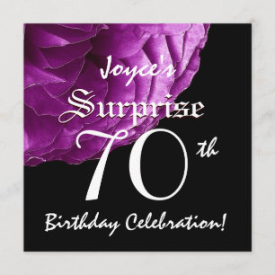 Invitation SURPRISE 70e anniversaire Rose violet W067