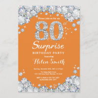 Surprise 80e anniversaire Orange et Silver Diamond
