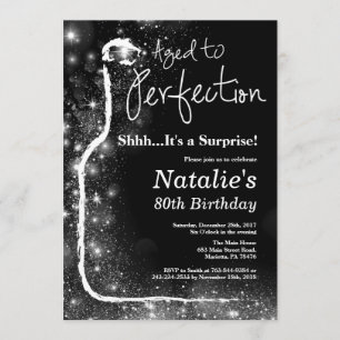 Invitation Surprise 80e anniversaire Vin vieilli à la perfect