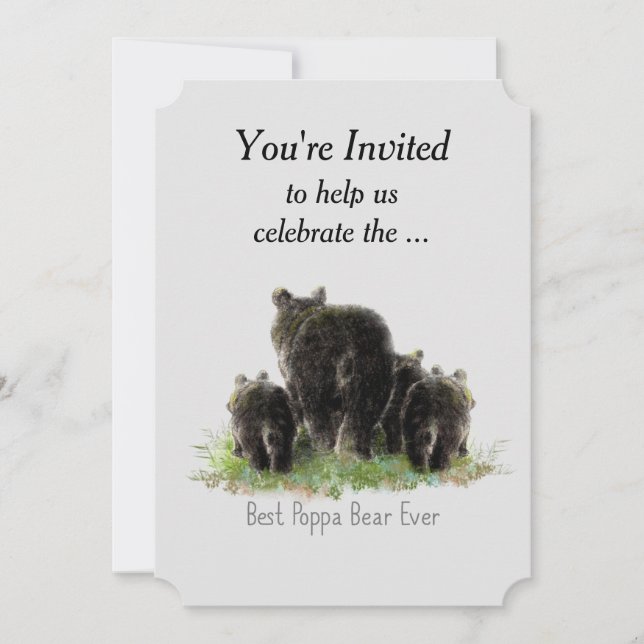 Invitation Surprise Anniversaire Meilleur Poppa Jour Amusant  (Devant)