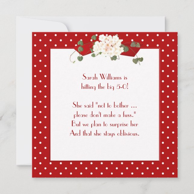 Invitation Surprise Birday Party (Devant)