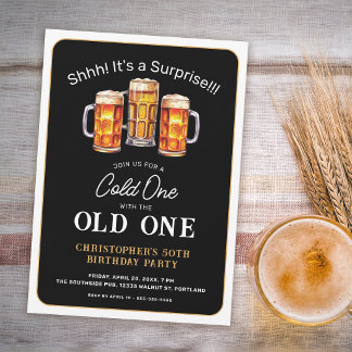 Invitation Surprise Cold One avec Old One Beer 50e Anniversai