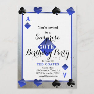 invitation surprise d'anniversaire du casino