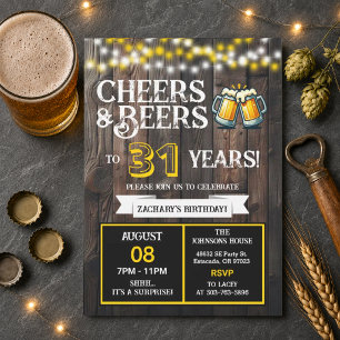 Invitation Surprise dans la cour : Acclamations et bières pou