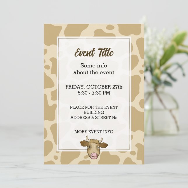 Invitation surprise de vache (Debout devant)