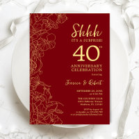 Surprise des 40 ans en or rouge rubis