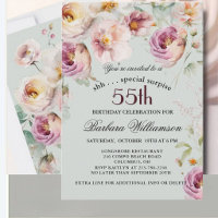 Surprise élégante de fleurs peintes pour 55e anniv