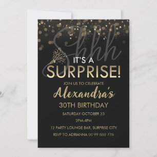 Invitation Surprise fête d'anniversaire pour les femmes, Homm