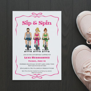 Invitation Surprise Fitness pour les 25 ans de Sip & Spin