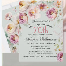 Surprise Florale Peinte Élégante pour 70 ans 