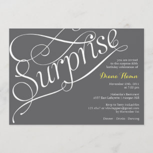 Invitation "SURPRISE" Jalon Anniversaire ou événement Invitat