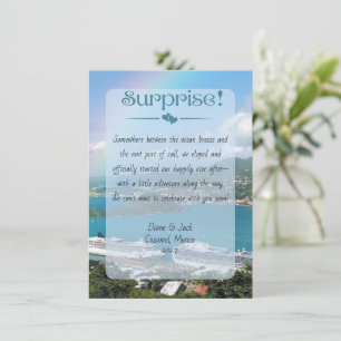 Invitation SURPRISE ! Mariage en croisière Arc-en-ciel Océan