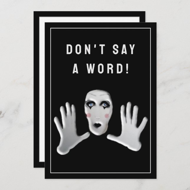 Invitation Surprise Party (Devant / Derrière)