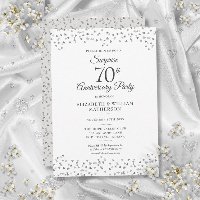 Invitation Surprise Party 70e anniversaire de Mariage (Surprise Party 70th Wedding Anniversary Invitation)